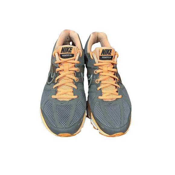Nike Pegasus 28 Sneakers Flywire Zoom Air Cushion Gray Orange Women's Size 9 - Picture 2 of 9